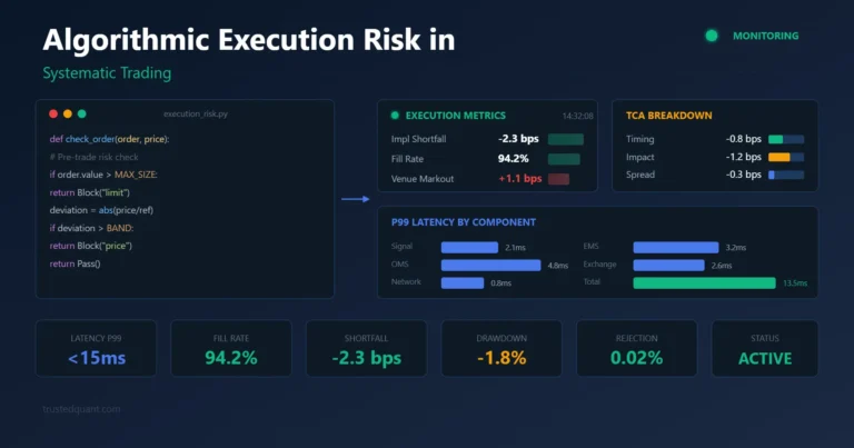 Algorithmic Execution Risk in Systematic Trading